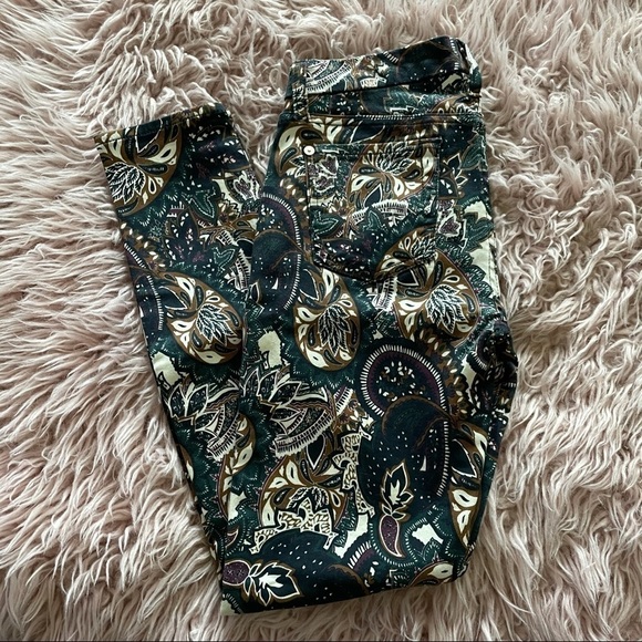 7 For All Mankind Paisley Print Pants Side 25 - Picture 4 of 13